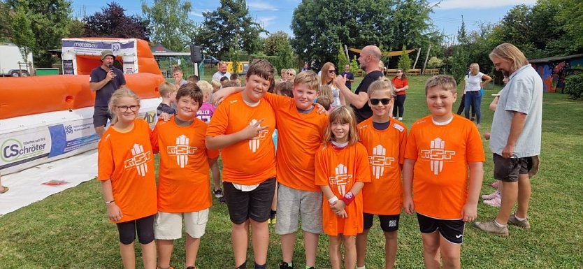 Das RSP-Menschenkicker-Team nach getaner Arbeit (Foto: T.Benich)