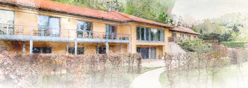 Das "Haus Geborgenheit" im Aquarell (Foto: Hospiz Haus Geborgenheit)