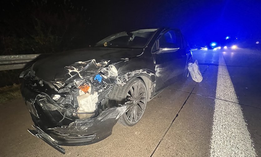 Unfall auf der Autobahn bei Nordhausen heute Nachmittag (Foto: S.Dietzel)