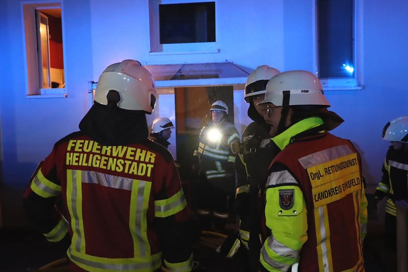 An der Einsatzstelle (Foto: Feuerwehr Heiligenstadt) An der Einsatzstelle (Foto: Feuerwehr Heiligenstadt)