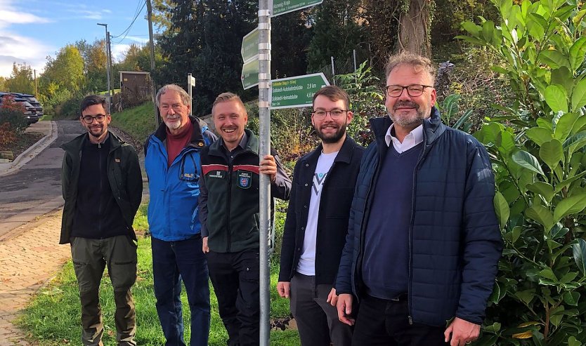 Wanderwegebeschilderung in Bleicherode (Foto: J.Piper)