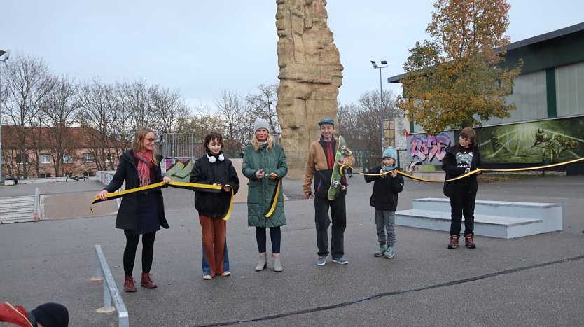 Auf dem Skatepark wurden zwei neue Elemente eingeweiht (Foto: Stadt Nordhausen)