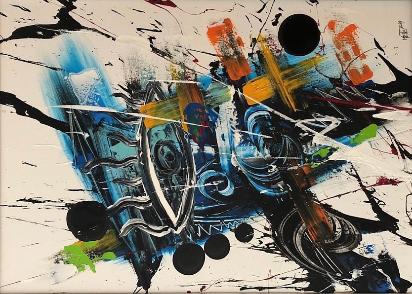 VHS-Kurs abstrakte Acrylmalerei (Foto: Michael Ritter)