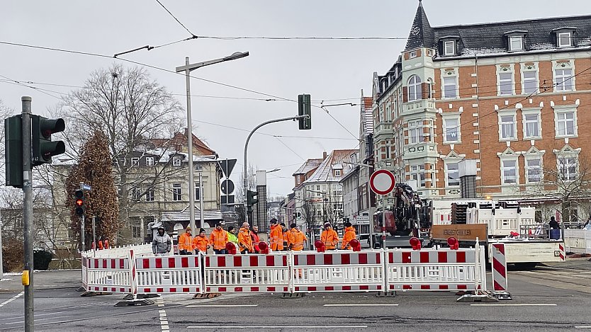 Baubesprechung - Sanierung Bahnhofsbr&uuml;cke Nordhausen (Foto: vgf)