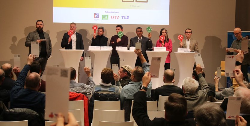 Diskussionsrunde zur Bundestagswahl im Nordh&auml;user Ratssaal (Foto: agl)