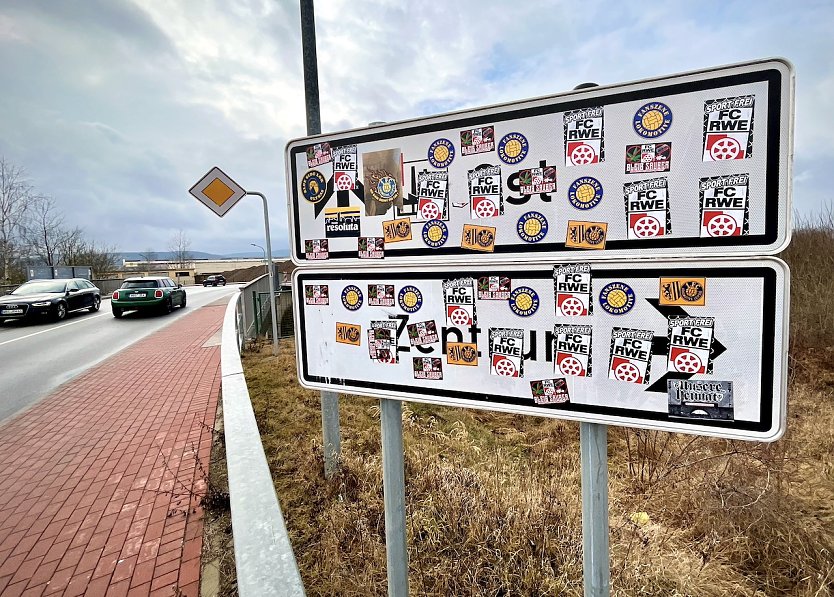Stickerflut in Leinefelde (Foto: R.Wei&szlig;bach)