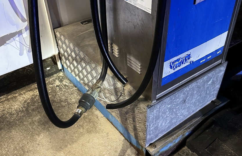 Beschädigte Gastankstelle in Mühlhausen (Foto: LPI) Beschädigte Gastankstelle in Mühlhausen (Foto: LPI)