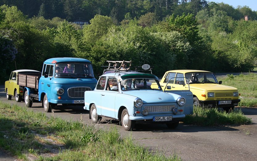 Maiausfahrt in Kelbra: Vom Stauseeparkplatz ging es am 1. Mai zu den Oldtimertreffen nach Rossleben und Wettelrode. (Foto: U.Reinboth)