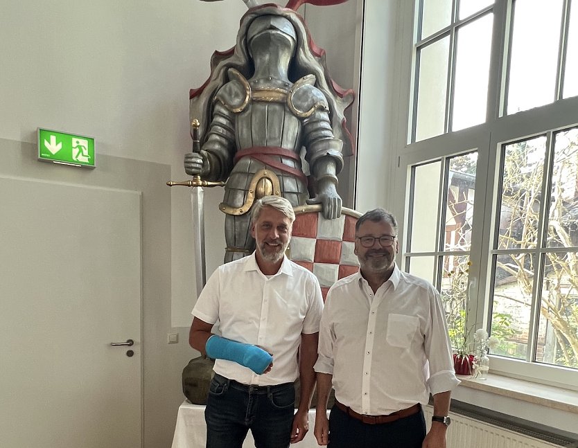 Stephan Klante und Frank Rostek vor dem Schneckenhengst (Foto: Steffen Meyer) Stephan Klante und Frank Rostek vor dem Schneckenhengst (Foto: Steffen Meyer)