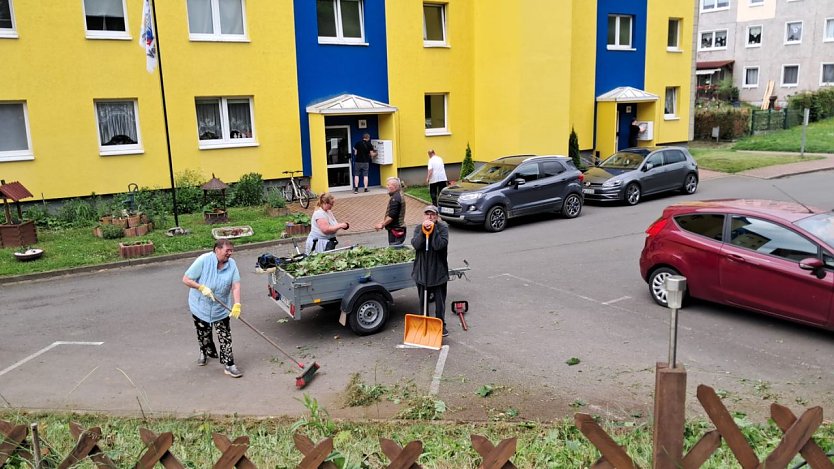 Arbeitseinsatz in Sollstedt (Foto: Uwe Bernert) Arbeitseinsatz in Sollstedt (Foto: Uwe Bernert)