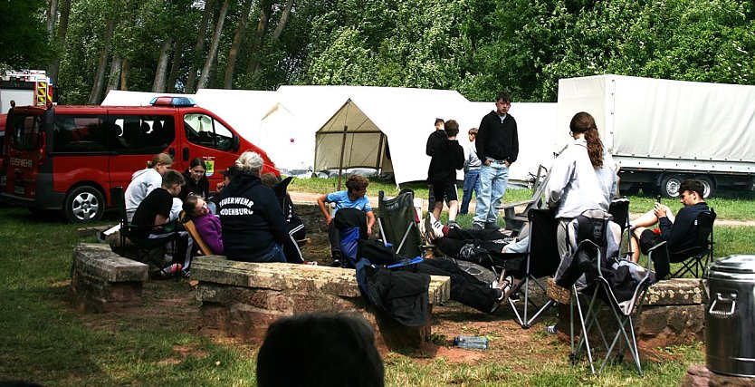 Pfingstzeltlager am Stausee Kelbra (Foto: Ulrich Reinboth) Pfingstzeltlager am Stausee Kelbra (Foto: Ulrich Reinboth)