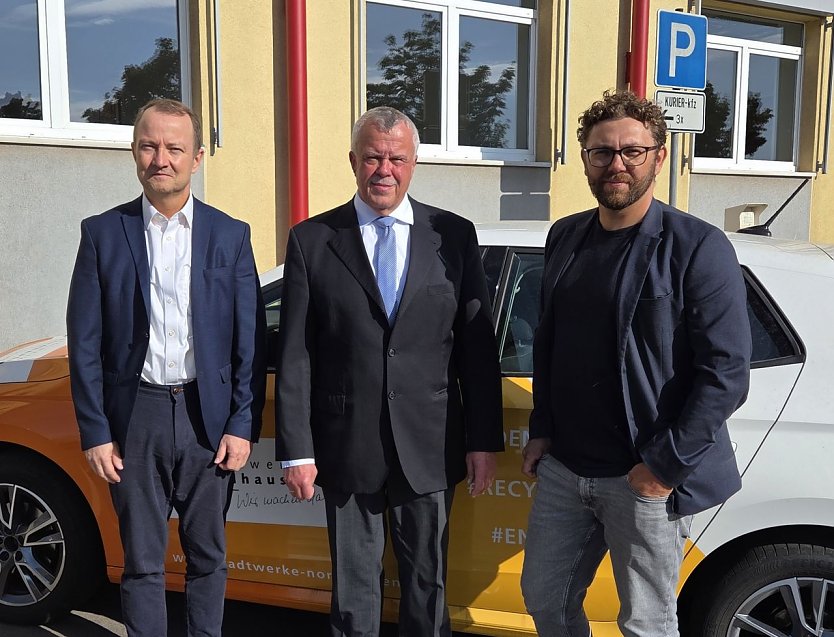 Von links: Thomas Mund, Olaf Salomon und Eric Benkenstein (BBZ) (Foto: privat)