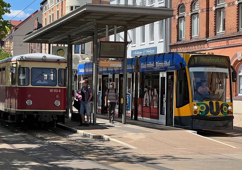 Stra&szlig;enbahnen in Nordhausen (Foto: Stadtverwaltung Nordhausen)