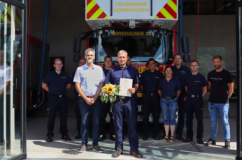 Mario Beykirch feiert Dienstjubil&auml;um (Foto: Stadtverwaltung Nordhausen)
