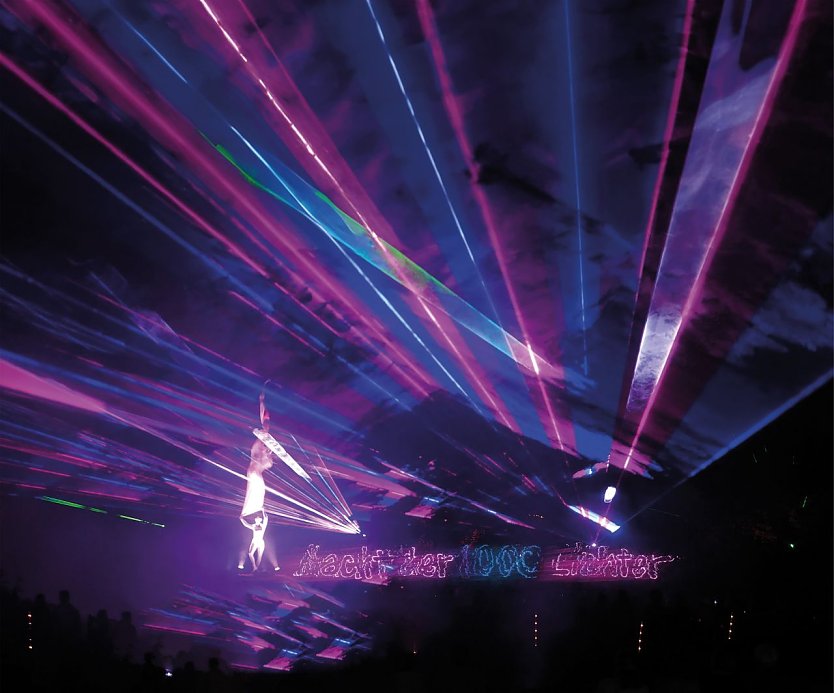 Lichtershow im Europarosarium (Foto: Rosenstadt Sangerhausen)