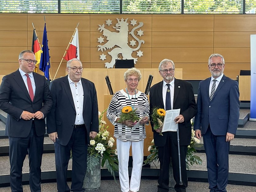 Erika Hesse erhielt in Erfurt die Ehrennadel des Bundes der Vertriebenen (Foto: BdV)