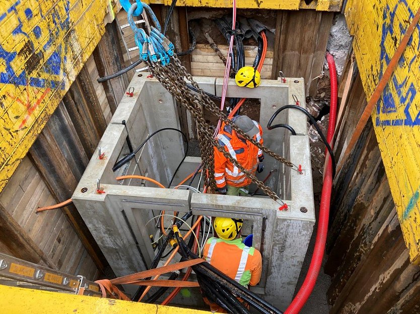 Eine von bisher 55 Schachtsanierungen der Deutschen &copy;Stadtverwaltung Nordhausen Telekom in der Stadt Nordhausen (Foto: Stadt Nordhausen)