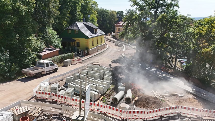 Baustelle aus der Luft (Foto: Stadtverwaltung Nordhausen)