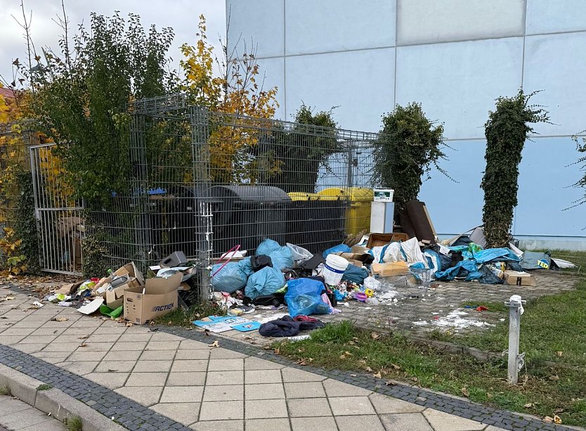 So sah es am "blauen Block" in der Gutenbergstra&szlig;e bis heute Morgen aus (Foto: privat)