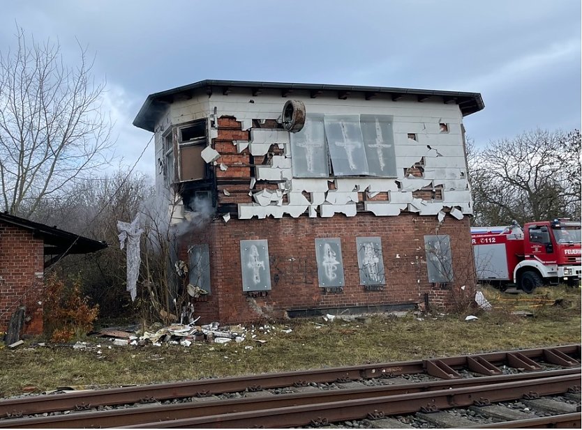 Stellwerk in Greu&szlig;en (Foto: Polizei)