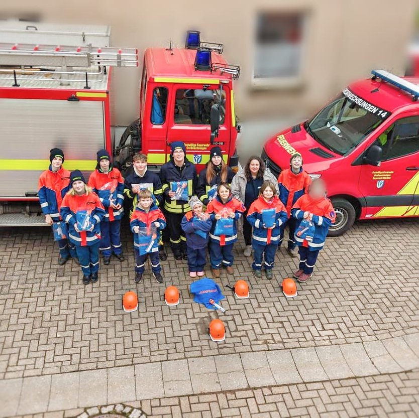 Die Werther'sche Jugendfeuerwehr (Foto: Julian Rathmann)