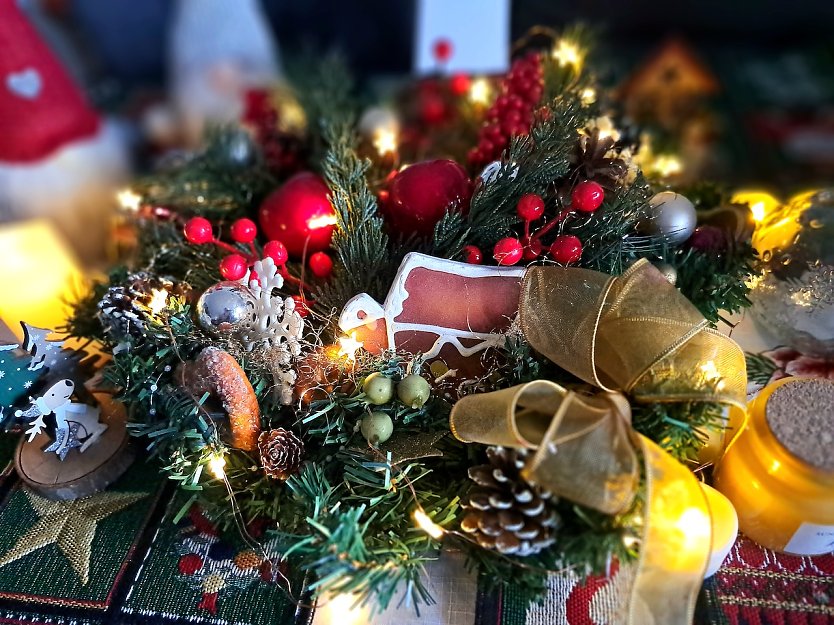 Momentaufnahme aus Nordhausen - Weihnachtsgesteck (Foto: Tina St. Schirmer)