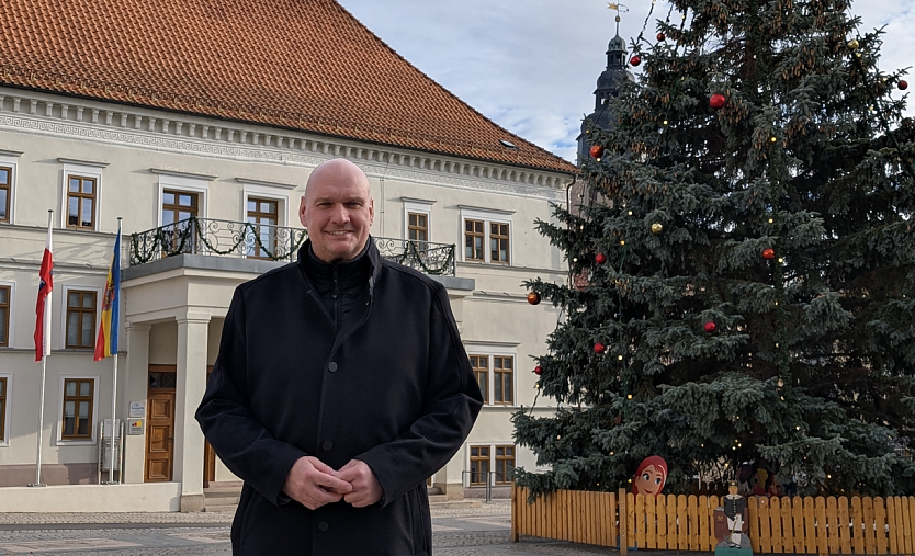 Weihnachtsgru&szlig;wort des B&uuml;rgermeisters Steffen Grimm (Foto: Janine Skara)