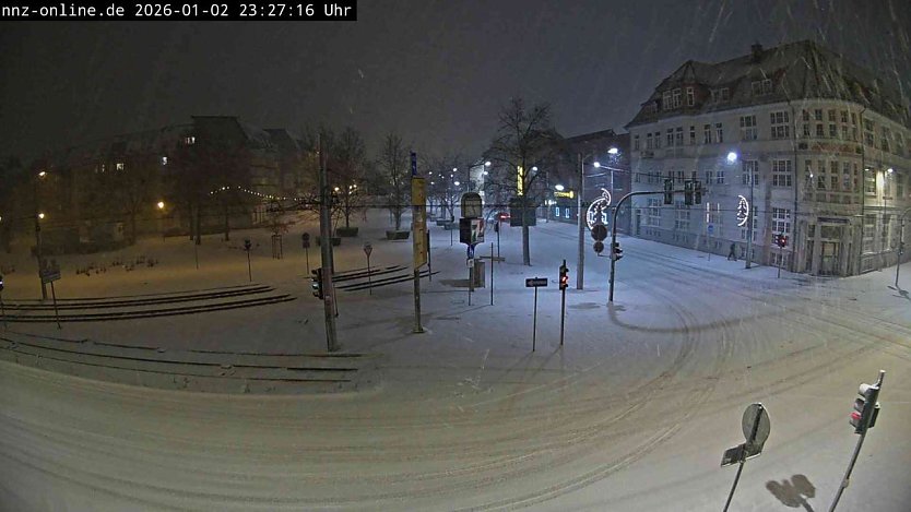 Nordhausen, Webcam Magnet-Kreuzung am 2. Januar 2026 (Foto: vgf) Nordhausen, Webcam Magnet-Kreuzung am 2. Januar 2026 (Foto: vgf)