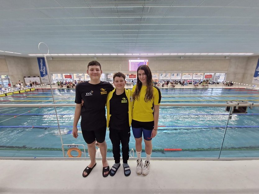 Die Nordhäuser Schwimmer waren un Dresden erfolgreich. (Foto: Katrin Berndt ) Die Nordhäuser Schwimmer waren un Dresden erfolgreich. (Foto: Katrin Berndt )