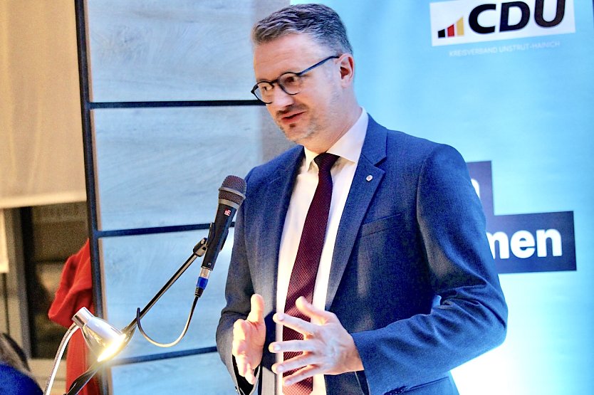 Bildungsminister Christian Tischner beim Neujahrsempfang des Kreisverbands der CDU in Bad Langensalza (Foto: Eva Maria Wiegand)