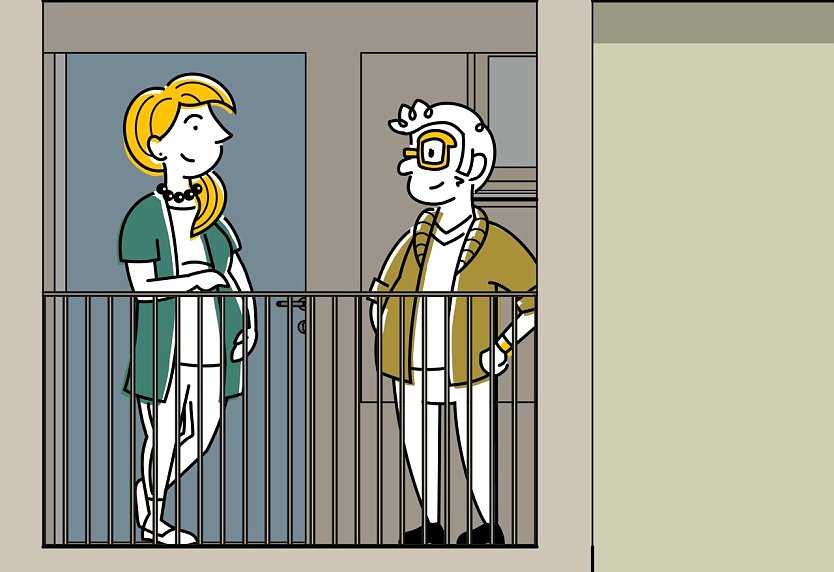 Familie Glücklich, Comic-Figuren der SWG, sucht auch nette Nachbarn. (Foto: SWG) Familie Glücklich, Comic-Figuren der SWG, sucht auch nette Nachbarn. (Foto: SWG)