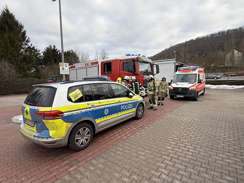 Feuerwehreinsatz an einer Papierpresse (Foto: S. Dietzel)